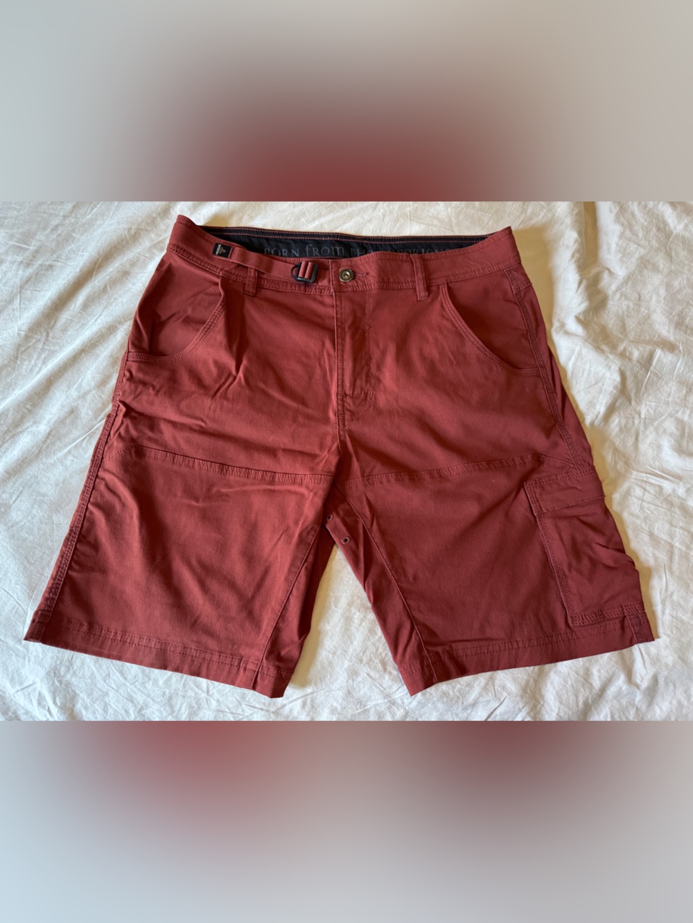 Prana Men's Red Cargo Shorts 32W”x10L”